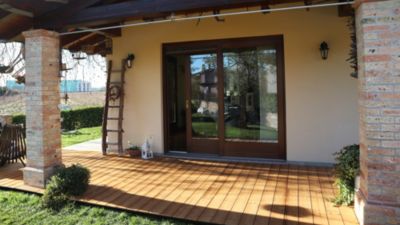 Lame de terrasse en pin thermo-chauffée Smartdeck L.120 x l.15 cm, ép.25 mm