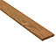 Lame de terrasse en thermo-frêne brun moyen BURGER I-Clips L.200 x l.12 cm