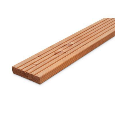 Lame de terrasse épicéa marron Madeira Klikstrom L.240 x l.12 x ép. 2,4 cm