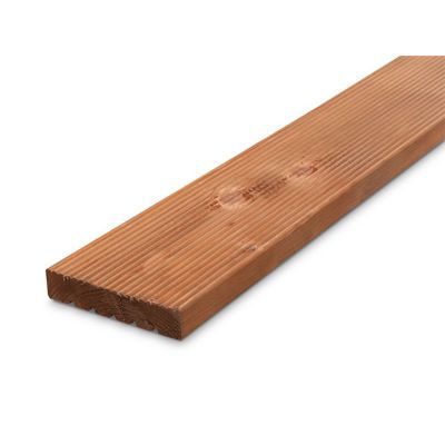 Lame de terrasse épicéa marron Madeira Klikstrom L.240 x l.12 x ép. 2,4 cm