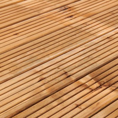 Lame de terrasse épicéa marron Madeira Klikstrom L.240 x l.12 x ép. 2,4 cm