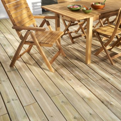 Lame de terrasse pin du Nord Lemhi Klikstrom L.240 x l.14,4 x ép. 2,7 cm