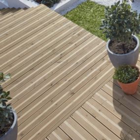 Lame de terrasse pin du Nord Lemhi Klikstrom L.240 x l.14,4 x ép. 2,7 cm