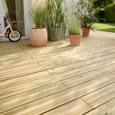Lame de terrasse pin du Nord Lemhi Klikstrom L.240 x l.14,4 x ép. 2,7 cm