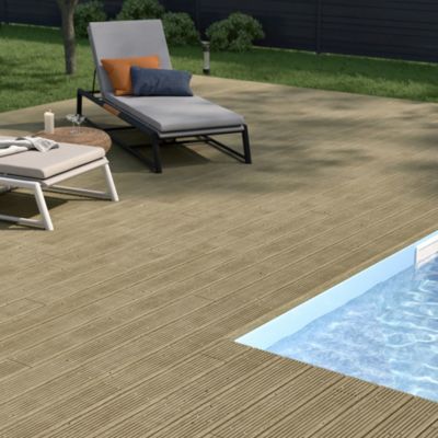 Lame de terrasse pin du Nord Maggia Klikstrom L.360 X l.16,5 x ép. 3,4 cm