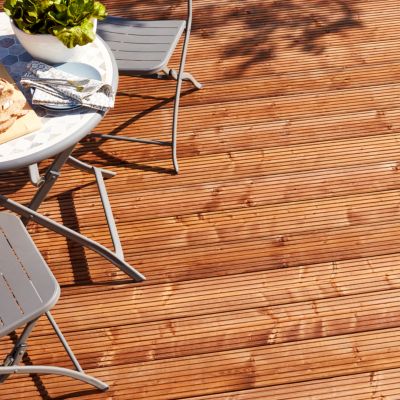 Lame de terrasse pin marron Lemhi L.240 x l.14,4 cm