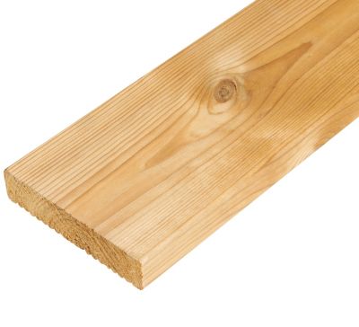 Lame de terrasse pin thermo-chauffé Iluka Klikstrom L.240 x l.11,7 x ép. 2,6 cm