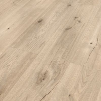 Lame minérale composite clipsable Italo 120 x 20 cm décor bois clair rustique GoodHome (vendue au carton)
