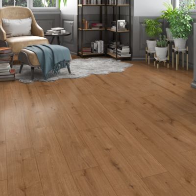 Lame minérale composite clipsable Italo 129 x 20 cm décor noyer GoodHome (vendue au carton)