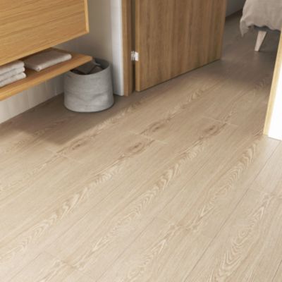 Lame minérale composite clipsable Italo 129 x 20 cm imitation bois naturel GoodHome (vendue au carton)