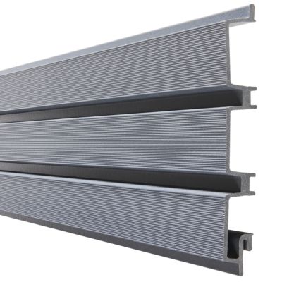 Lame pour bardage Claire-voie composite L.2.5m, Gris, SYLWAY