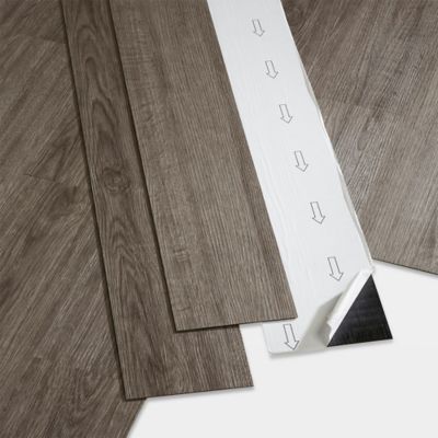 Lame PVC adhésive PopRock Bois gris clair 15 x 91 cm GoodHome (vendue au carton)