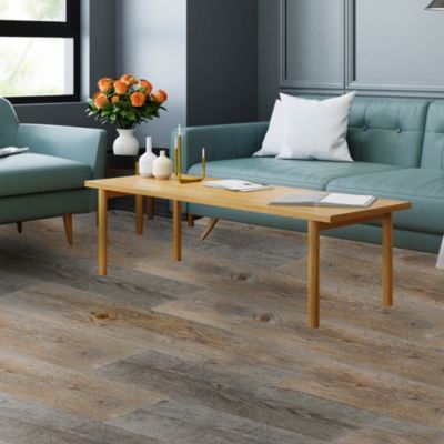 Lame PVC adhésive Poprock bois pecan 15,2 x 91,4 cm GoodHome