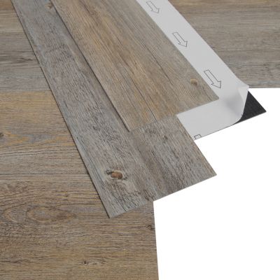 Lame PVC adhésive Poprock bois pecan 15,2 x 91,4 cm GoodHome