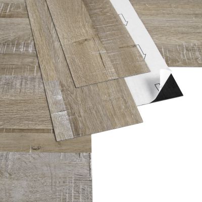 Lame PVC adhésive Poprock décor bois brun rustique 15,2 x 91,4 cm GoodHome
