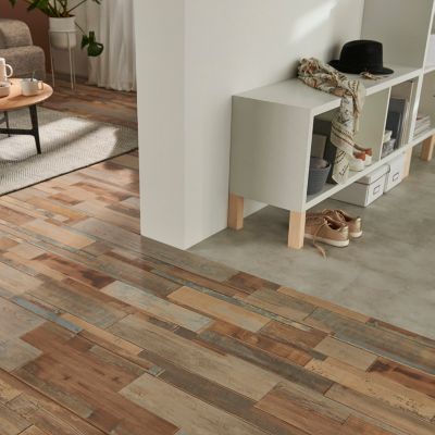 Lame PVC adhésive PopRock décor bois multi-lames 15 x 91 cm GoodHome (vendue au carton)