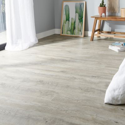 Lame PVC clipsable Baila chêne vieilli gris brun L. 122 x l. 15 cm GoodHome