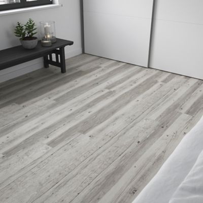 Lame PVC clipsable Baila décor bois gris rustique L. 122 x l. 15 cm GoodHome