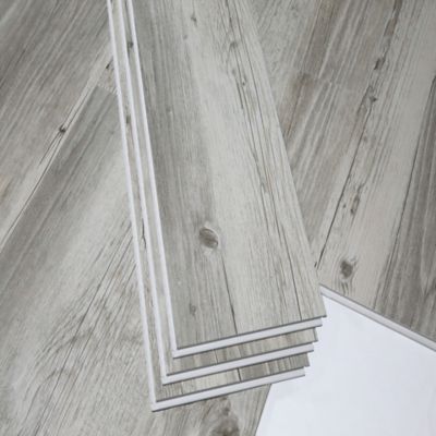 Lame PVC clipsable Baila décor bois gris rustique L. 122 x l. 15 cm GoodHome