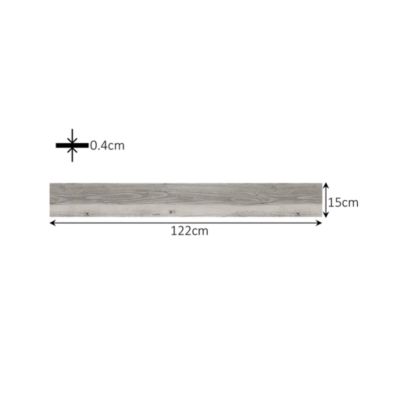 Lame PVC clipsable Baila décor bois gris rustique L. 122 x l. 15 cm GoodHome