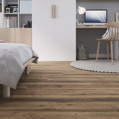 Lame PVC clipsable Baila décor chêne foncé l. 122 x l. 15 cm Goodhome