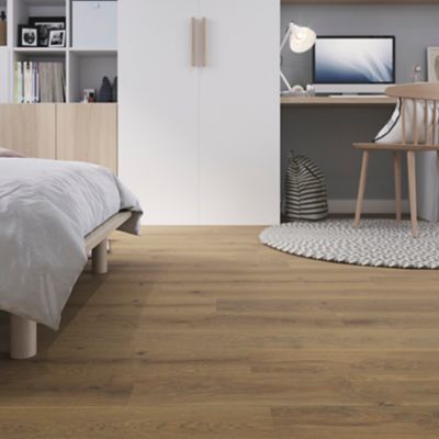 Lame PVC clipsable Baila décor chêne moyen l. 122 x l. 15 cm Goodhome