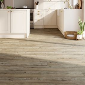 Lame PVC clipsable Capella décor bois brun rustique 22,5 x 122 cm GoodHome