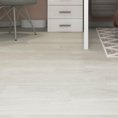 Lame PVC clipsable chêne vieilli gris clair L.122 x l.15 cm, GoodHome Baila