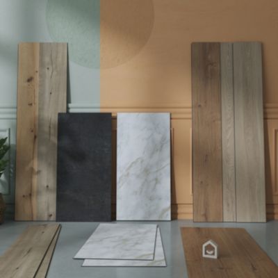 Lame PVC clipsable effet marbre blanc mat L.77,6cm x l.38,7 cm x ép. 4,5mm, GoodHome Italo ceramin