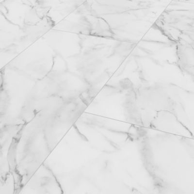 Lame PVC clipsable effet marbre blanc mat L.77,6cm x l.38,7 cm x ép. 4,5mm, GoodHome Italo ceramin