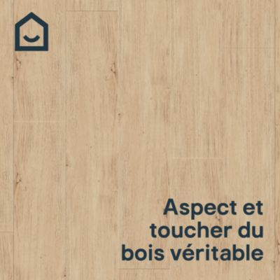 Lame PVC clipsable Mambo 124x19 cm décor bois naturel GoodHome (vendue au carton)