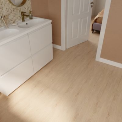 Lame PVC clipsable Mambo 124x19 cm décor bois naturel GoodHome (vendue au carton)
