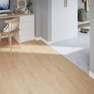 Lame PVC clipsable Mambo 124x19 cm décor bois naturel GoodHome (vendue au carton)