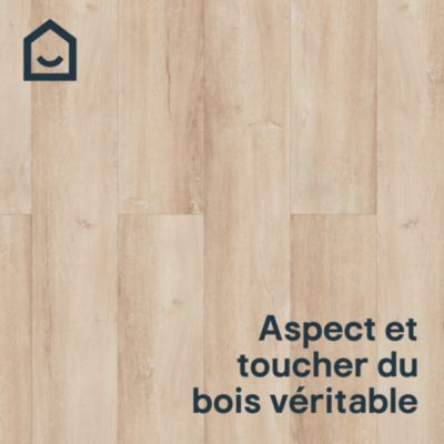 Lame PVC clipsable Mambo 124x19 cm décor bois naturel rustique GoodHome (vendue au carton)