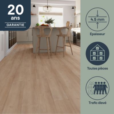 Lame PVC clipsable Mambo 124x19 cm décor bois naturel rustique GoodHome (vendue au carton)