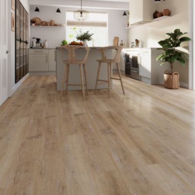 Lame PVC clipsable Mambo 124x19 cm décor bois naturel vintage GoodHome (vendue au carton)