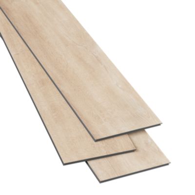 Lame PVC clipsable Mambo 124x19 cm naturel rustique GoodHome (vendue au carton)