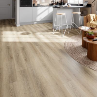 Lame PVC clipsable Mambo plus 18x122 cm décor bois naturel GoodHome avec sous-couche intégrée (vendue au carton)