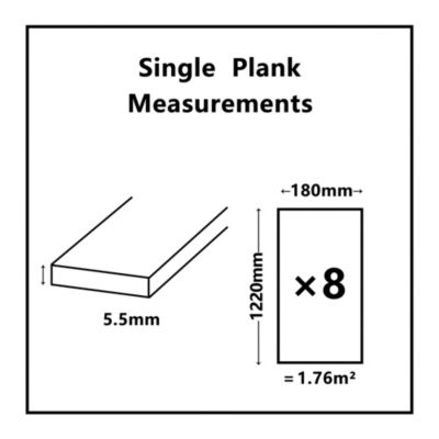 Lame PVC clipsable Mambo plus 18x122 cm naturel GoodHome (vendue au carton)