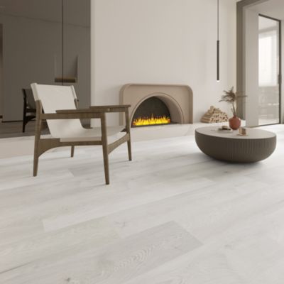 Lame PVC clipsable Melia coloris gris clair 122x22,8cm Ep 4+1mm