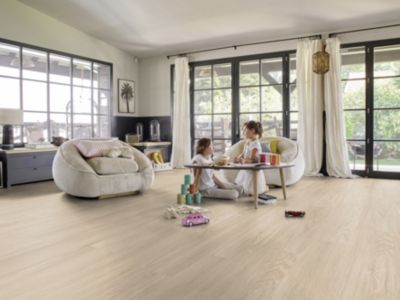 Lame PVC clipsable Senso Clic Premium Rigide acoutisque bois clair 22,9 x 149,2 cm, Gerflor (vendue au carton)