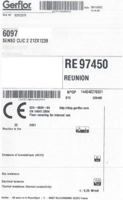 Lame PVC clipsable Senso Clic2 Pecan Light 21,2 x 123,89 cm Gerflor (vendue au carton)