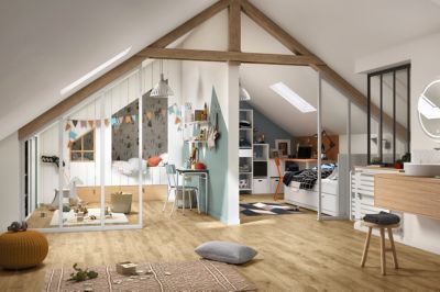 Lame PVC clipsable Starfloor Ultimate décor bois naturel vieilli 17,6 x 121,3 cm Tarkett (vendue au carton)