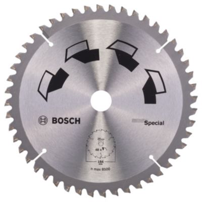 Lame scie circulaire multimatériaux Bosch 48 dents 184 X 16 X 2.5 mm