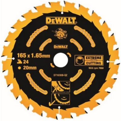 Lame scie circulaire TCT 165 x20 36T DeWalt Extreme