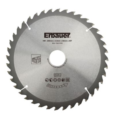 Lame scie circulaire TCT Ø200 x30/20/16 Moyenne 40 dents
