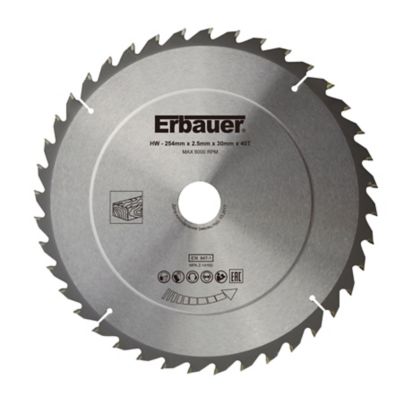 Lame scie circulaire TCT Ø254 x30/25/20/16 Moyenne 40 dents