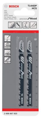 Lame scie sauteuse T droite grossière Bosch Bois tendre T144DP, lot de 2