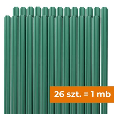 Lamelles occultantes pour grillage 50-60 mm QUEST, kit 26 pièces, brise-vue jardin, 150 cm, vert