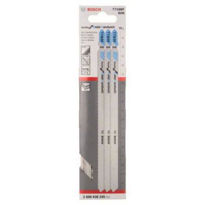 Lames de scie sauteuse T 718 BF Flexible for Metal-Sandwich - BOSCH - 2608636335